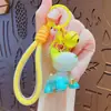 Llavero de cachorro con baño de color degradado de dibujos animados, colgante de bolsa lindo para pareja, llavero de coche, regalo, venta al por mayor