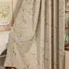 Venta Directa de Fábrica de Cortinas Opacas con Estampado de Flores, Más Vendidas en Amazon, Cortinas Listas para Usar Personalizables en Stock
