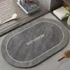 Tapete de Chão Moderno Antiderrapante de Lama Diatomácea Cortável para Porta de Entrada/Saída, Absorção de Água, Secagem Rápida, Tapete para Piso de Banheiro/Lavabo