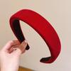 Outono e Inverno alta Caveira top Ano Novo tiara de lã vermelha feminina Net Red nova tiara retrô hairpin Natal pacote de cabelo cocar