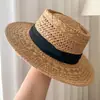 Sombrero de paja hueco estilo 'old money' vintage francés para mujer, sombrero de sol para vacaciones de verano en la playa junto al mar, sombrero de protección solar