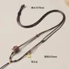 Cordão de Colar Trançado para Mulheres, Cordão com Pingente de Buda de Jade Hetian, Cordão de Couro, Cordão para Pingente de Clavícula de Sândalo, Cordão Trançado Artesanal Atacado