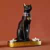 Estatueta Criativa de Gato Egípcio Exótico Artesanato de Resina, Suportes de Livro Decorativos Práticos, Castiçais, Presentes Decorativos Suaves