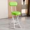 Cadeira dobrável Encosto de cadeira Cadeira de jantar para casa Portátil Cadeira para dormitório universitário Lazer na varanda Banqueta redonda dobrável