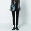Diseño Nuevo Sentido de la Moda Primavera y Otoño Jeans Rectos Sueltos para Mujer Retro Cintura Alta Ajustados Versátiles Estrechos Modernos Modernos Modernos Modernos Modernos Modernos Modernos Modernos Modernos Pantalones para Mujer