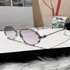 Novos Óculos de Sol Ovais de Metal com Strass Elegantes de Personalidade Moda Influenciador Europeu e Americano Estilo de Rua Proteção Solar Óculos de Sol Transfronteiriços