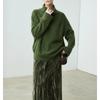 Suéter de cuello alto holgado y estilo retro francés de lana Maillard para mujer, para otoño e invierno