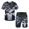 Ropa deportiva de las Fuerzas Ucranianas Traje de Camiseta para Hombre Impresión 3D Manga Corta Ropa Camuflaje Deportes Venta Directa de Fábrica
