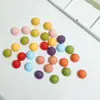 Macaron color azúcar parche de resina semicírculo 14 mm accesorios para aretes hechos a mano DIY material de decoración para carcasa de teléfono móvil