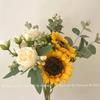 Ramo de Flor Artificial de Girasol Flor de Simulación Muebles Sala de Estar Mesa de Comedor Floricultura Adornos Florales Decorativos Estilo ins Flores Secas para Dormitorio