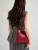Bolso de hombro casual de moda estilo coreano, diseño simple versátil vintage, bolso tote ligero de cuero suave de color liso para mujeres y para ir al trabajo