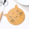 Tapete aislante de dibujos animados de madera para mesa de comedor, tapete antideslizante para ollas, tapete para cuencos, tapete grande creativo y lindo para tazas de té, posavasos al por mayor