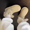 Nuevas Botas de Nieve de Piel con Borde Rizado de Moda 2026 para Mujer con Hebilla, Suela Gruesa, Forradas de Peluche, Zapatos de Algodón Cálidos para Mujeres Pequeñas