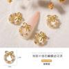 Acessórios de Nail Art Tendência Guirlanda de Natal Laço de Zircônia, Decorações de Unha 3D Pérola de Luxo Leve