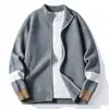 Inverno 2026 Novo Estilo Coreano Moda Masculina Casual Cardigã de Tricô Suéter com Zíper Casaco Tamanho Grande Malhas Masculinas