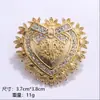 Broche de Liga com Design de Cabeça de Beleza, Strass, Pérolas, Formas de Animais e Plantas, Alfinete para Acessórios de Casaco, Broche Vintage