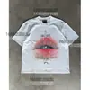 Camiseta Estampada de Manga Curta Y2K Europeia e Americana de Verão Top de Gola Redonda de Manga Curta Camiseta Curta Solta Ins Retrô Escura Personalizada