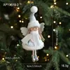 Novo Pingente de Menina Anjo com Galhos de Pelúcia de Natal Decoração de Árvore de Natal Boneca Criativa Decoração Presente