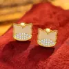 Pendientes Año Nuevo 2026 Año del Caballo Plata Pura Estilo Chino Zodiaco Pendientes de Caballo Lindos Joyería de Ágata Roja