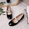 Nuevos Zapatos Planos para Niñas Hebilla Zapatos de Estudiante Británicos Cuatro Estaciones Suela Blanda Zapatos de Princesa Tendón Suela Blanda Zapatos de Cuero para Niñas Niños