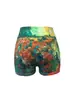D9895 Amazon Quente Europeu e Americano Feminino Sexy Feminino Shorts Apertados Shorts Estampados Calças de Yoga