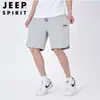 Pantalones cortos casuales de punto JEEPSPIRIT para hombre, nuevo estilo de verano, mezcla de algodón fina, tejido de punto, elásticos, de longitud de 5 puntos