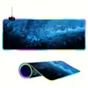 Hermoso Cielo Estrellado LED Ampliado y Engrosado Alfombrilla de Ratón Luminosa RGB Pad de Escritorio Popular Transfronterizo Teclado de Gaming E-Sports Pad