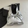 Bolso de Lazo Hermoso y Exquisito Estilo Coreano Moda Femenina Mezclilla Capacidad Grande de Uso Diario Bolso de Hombro de Moda