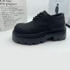Zapatos Derby de hombre casuales con plataforma nueva 2024 para aumentar la altura, estilo británico, zapatos de cuero de corte bajo modernos