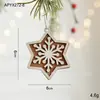 Colgante de Madera Navideño Copo de Nieve Papá Noel Árbol de Navidad Colgante Decoración del Hogar Colgante Calcetín Navideño Colgante