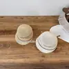 Chapéu de Palha Infantil com Proteção Solar Estilo Coreano, Chapéu Bico de Pato Vazado Estilo Britânico para Meninos e Meninas, Chapéu de Praia para Crianças na Moda