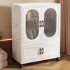 Armario infantil para uso doméstico, armario de almacenamiento de ropa y ropa de cama, no requiere instalación, pequeño armario para bebé, armario de almacenamiento de plástico simple para el dormitorio
