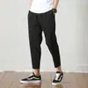 Pantalones Finos de Seda de Hielo de Verano para Hombre, Pierna Ancha, Pantalones Rectos Ultradelgados, Pantalones Casuales para Hombre, Pantalones de Pierna Ancha Versátiles de Moda Cortos