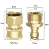 Acessórios Adaptadores para Máquina de Limpeza de Alta Pressão Bico de Água de Cobre Máquina de Limpeza Conexão Rápida de 2 Pontos 1/4 Latão 380 Acessórios