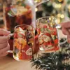 Regalos de Navidad transfronterizos 2024 alto valor de color taza creativa muñeco de nieve de Navidad vidrio alta temperatura Amazon