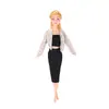 E-commerce Transfronteiriço Vestido para Boneca Barbie de 11 Polegadas 30cm Roupa Externa Pequena e Cheirosa Roupa Externa de Lã Calça de Couro Pronta para Venda