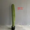 Plantas verdes artificiais, cacto falso, pilares de cacto, bolas de cacto, grande decoração de vitrine interna, plantas artificiais altamente realistas