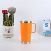Acero inoxidable 304 20 oz diámetro grande Taza para coche al aire libre portátil taza de vacío con asa taza para café cerveza