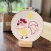 Querido coelho bordado diy pendurado imagem crianças Lu bordado ponto primário prática ponto cruz dos desenhos animados pequenos enfeites de animais