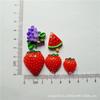 Resina de simulação vegetal fruta uva morango melancia acessórios de brincar de comida casa de boneca DIY brinquedos de cozinha