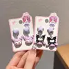 Brincos de Clipe Kuromi Infantis para Meninas, Novo Design de Desenho Animado, Brincos sem Dor, Acessórios de Joias Fofos