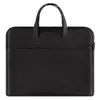 Bolsa para laptop de negócios para homens, bolsa impermeável para documentos A4, bolsa de mão, bolsa de documentos para escritório com zíper, multicamadas, adequada para reuniões, com opção de impressão