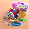 Kit de Costura Grande com 10 Peças Ferramenta Bolsa de Costura Conjunto Caixa de Costura Máquina de Costura Linha Casa com Agulha de Disco