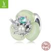 Yinziyun Original Primavera Nuevas Flores Verdes e Insectos Serie Estilo Europeo y Americano Distintivo Pulsera DIY Accesorios de Cuentas