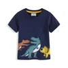 2026 Nueva Camiseta de Manga Corta de Dibujos Animados de Dinosaurios para Niños, Top de Punto para Bebé al por Mayor Ropa Infantil Transfronteriza Dropshipping