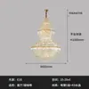 Lámpara Colgante de Cristal de Lujo Ligero Villa Araña Grande para Sala de Estar Iluminación Zhongshan Loft Villa Vestíbulo de Hotel Escalera Lámpara Colgante