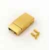Fecho Magnético com Furo para Parafuso Aço Inoxidável 316 Fecho Plano Conector de Pulseira Peça de Fecho DIY para Joias
