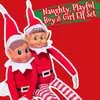 Boneco de Elfo de Natal Popular da Amazon com Pernas Longas, Decoração Festiva, Cabeça de Vinil, Enfeites de Estante para Menino e Menina