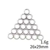 26x29mm 1.6g Plata Antigua Más Vendido Pequeño Colgante Accesorios Triángulo Multiorificio Conector de Arete