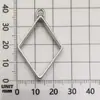 Marco Geométrico Hecho a Mano DIY Aleación Hueca Resina Colgante Forma de Corazón Gota de Agua Forma de Estrella Colgante Accesorios de Joyería